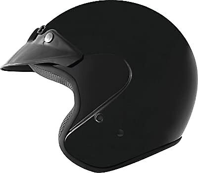 Thh Helmets T-381 Adult Street Motorcycle Helmet Black 2X-Large 646258