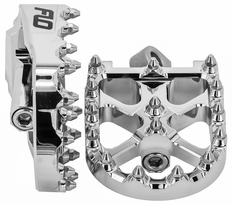 Flo Motorsports Fits Harley Davidson Dyna Custom Chopper Footpegs Chrome V3 FPEG-800V3CR