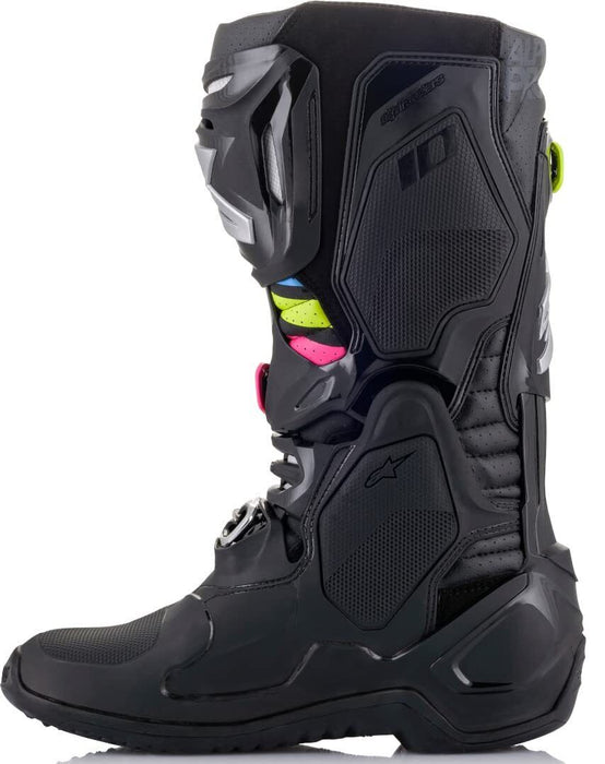 Alpinestars Tech 10 Boots Black/Yellow/Pink Size 13 2010520-1991-13