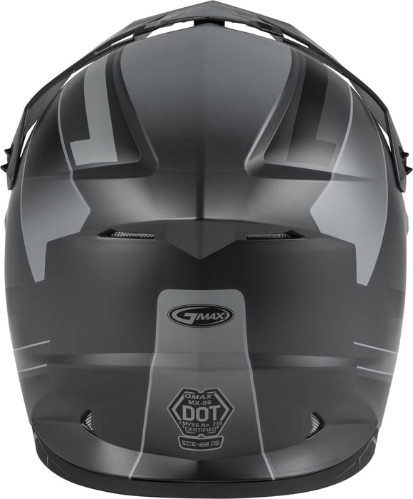 GMAX MX-86 Off-Road Motocross Helmet (Matte Dark Grey/Black, X-Small)