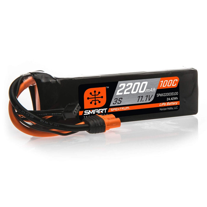 Spektrum 11.1V 2200Mah 3S 100C Fits Smart Lipo Battery W/ Ic3 Connector
