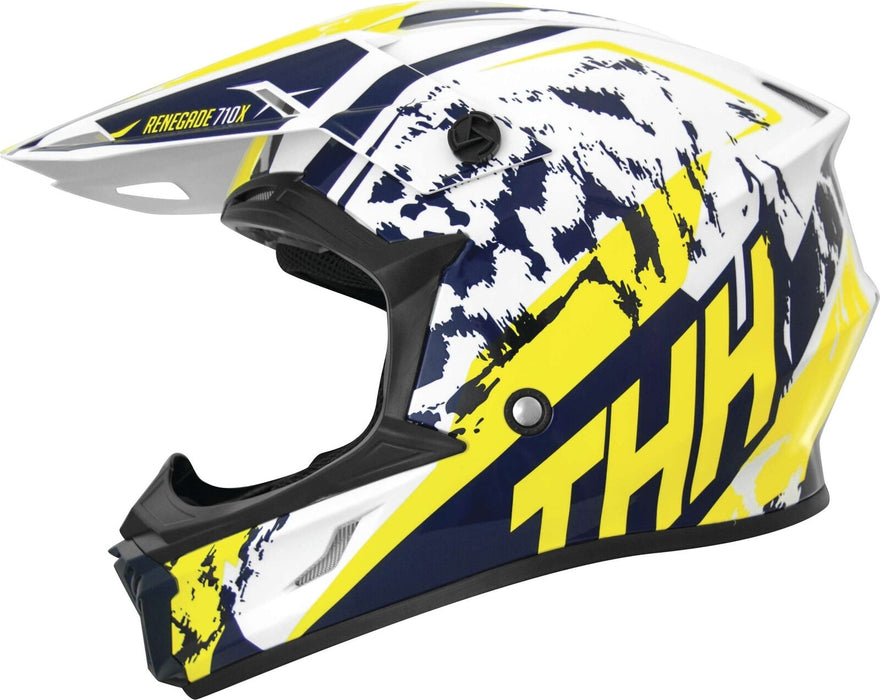 Thh T710X Renegade Medium Yellow/Blue Off-Road Helmet 646426