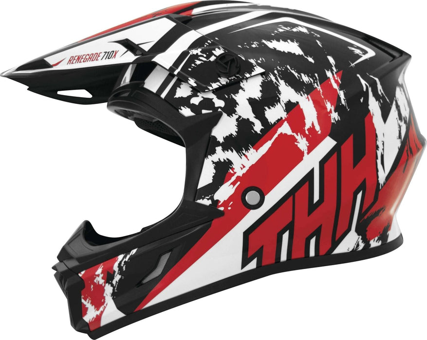 Thh T710X Renegade Youth Medium White/Red Off-Road Helmet 646494