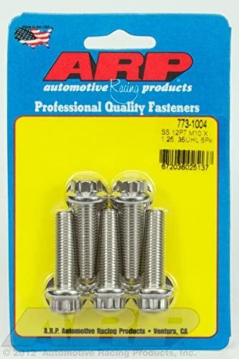 ARP 773-1004 M10 x 1.25 x 35 in. 12PT SS Bolts, Pack of 5