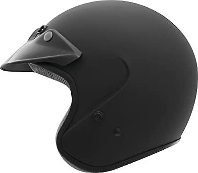 Thh Helmets T-381 Adult Street Motorcycle Helmet Flat Black/X-Large 646263