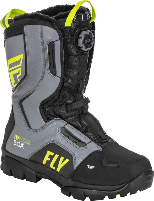 Fly Racing Marker Boa Boots Black/Grey/Hi Viz 8 361-96708