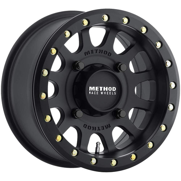 Method MR401 UTV Beadlock 15x6 / 5+1/49mm Offset / 5x4.5 / 72mm CB Matte Black Wheel MR40156012551B