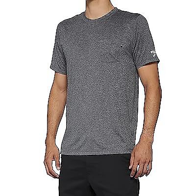 100% Mission Athletic Short Sleeve Tee Heather Charcoal L 20014-00012