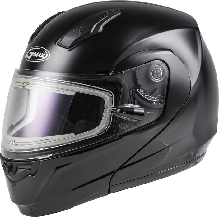 Gmax Md-04 Solid 2X-Large Black Modular Snow Helmet W Electric Lens Shield M4040028