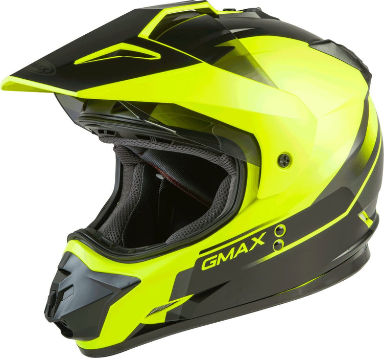 GMAX GM-11 Dual Sport Helmet (Hi-Vis/Black, Small)