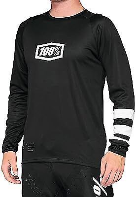 100% R-Core Youth Long Sleeve Jersey Black/White M 40008-00005