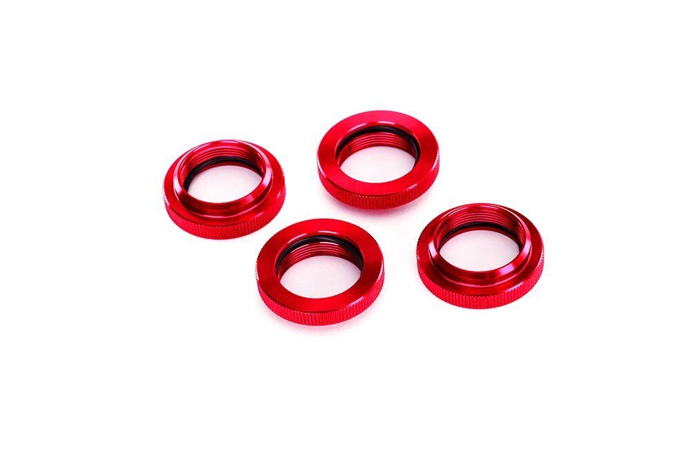 Traxxas Gtx Shock Spring Retainers (Adjuster), Red-Anodized Aluminum With O-Ring