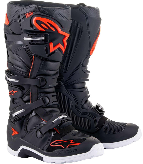 Alpinestars Tech 7 Enduro Boots Black/Red Fluo 15 2012114-1030-15