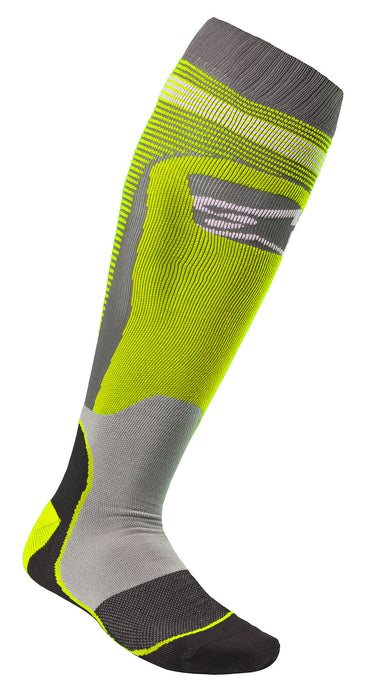 Alpinestars Mx Plus-1 Socks Fluo Yellow/Cool Grey Lg 4701820-501-L