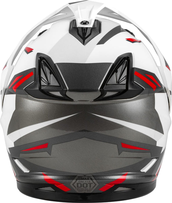 Gmax Gm-11S Adventure Electric Shield Snow Helmet (White/Grey/Red, Small) A4113014