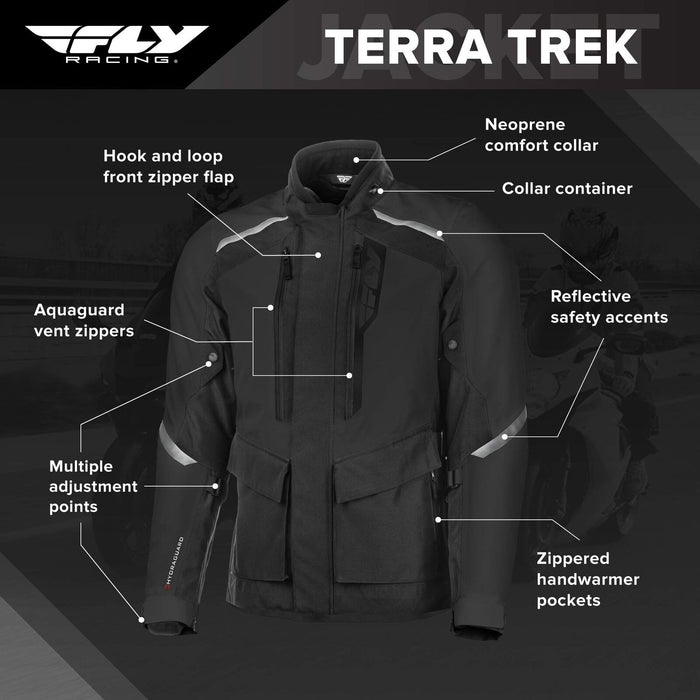 Fly Racing Terra Trek Jacket (Black, Large Tall) #6179 477-2110T~4