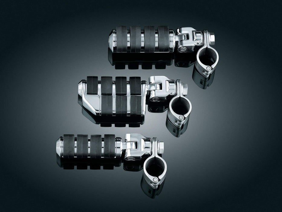 Kuryakyn Chrome Tour-Tech Cruise Clevis Mounts Small Iso Footpegs & Quick Clamps