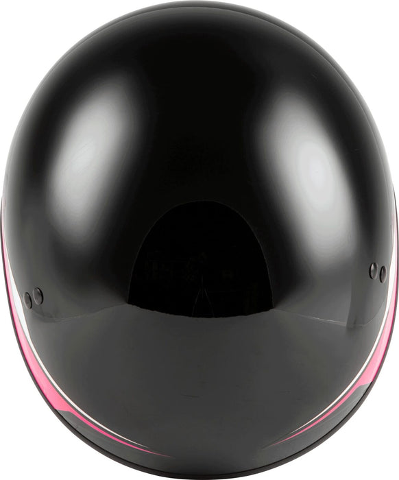 Gmax Hh-65 Half Helmet Source Full Dressed Naked Black And Pink Extra Small