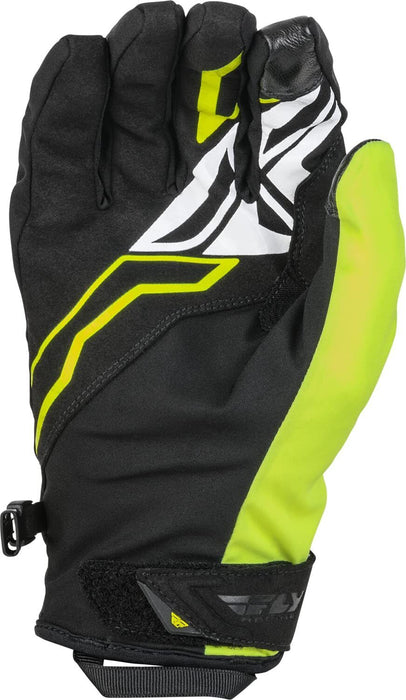 Fly Racing 2022 Adult Title Gloves (Black/Hi-Vis, X-Small) 371-05207