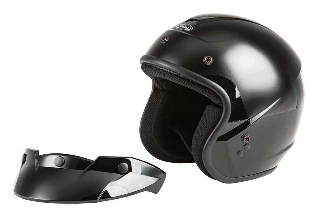 Gmax Of-2 Open-Face Helmet (Black, Large) G1020026