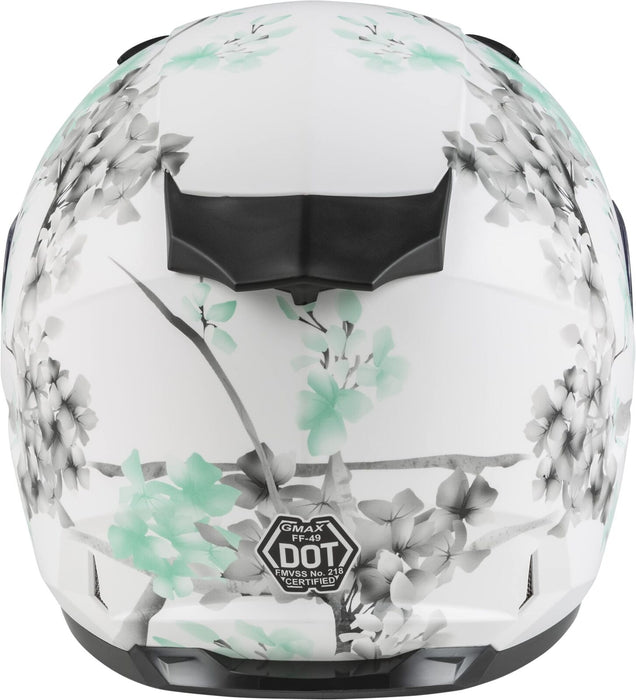 GMAX FF-49S Full-Face Dual Lens Shield Snow Helmet (Matte White/Teal/Grey,