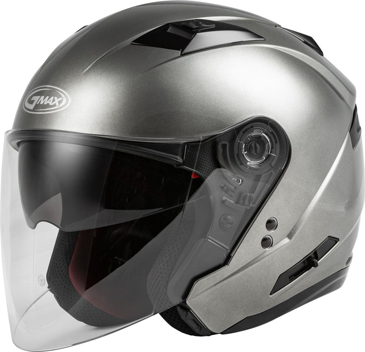 Gmax Of-77 Solid Color Helmet W/Quick Release Buckle Sm Titanium O1770474