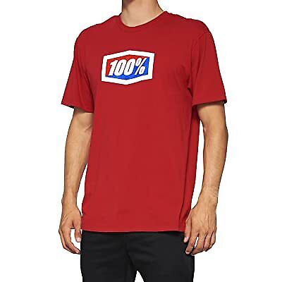 100% Official Short Sleeve Tee Red S 20000-00010