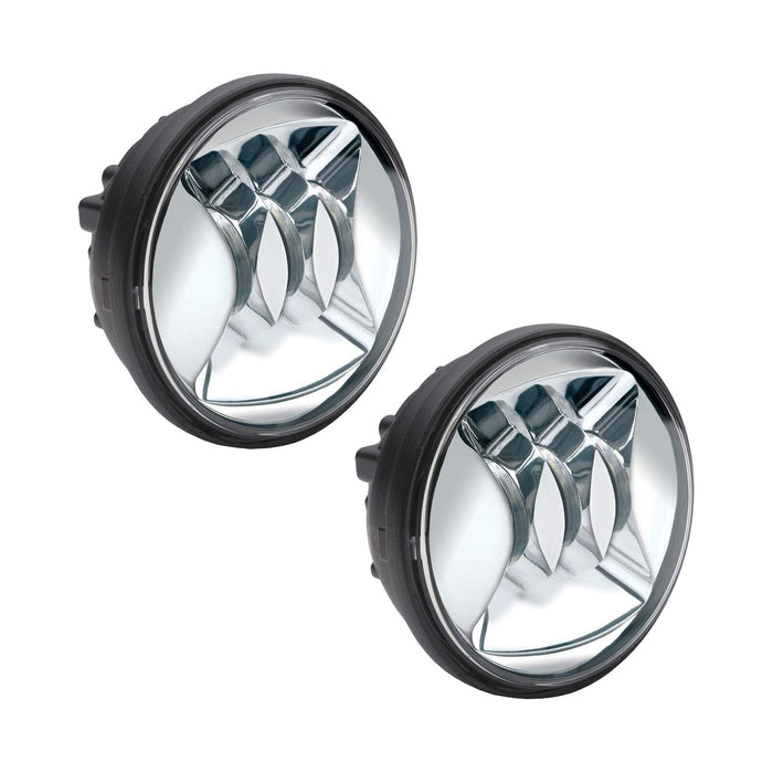 Jw Speaker 551593 6045-12V Round LED Fog Lamps&#44; Chrome - 4.5 in.