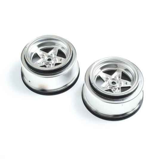 Losi Rear Wheel Satin Chrome 2 22S Drag Los43048 LOS43048