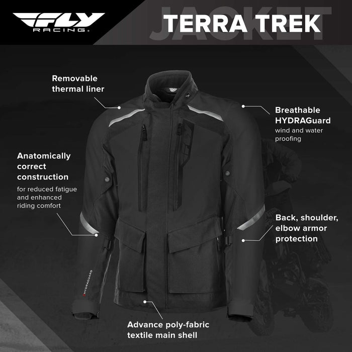 Fly Racing Terra Trek Jacket (Black, Xx-Large Tall) #6179 477-2110T~6