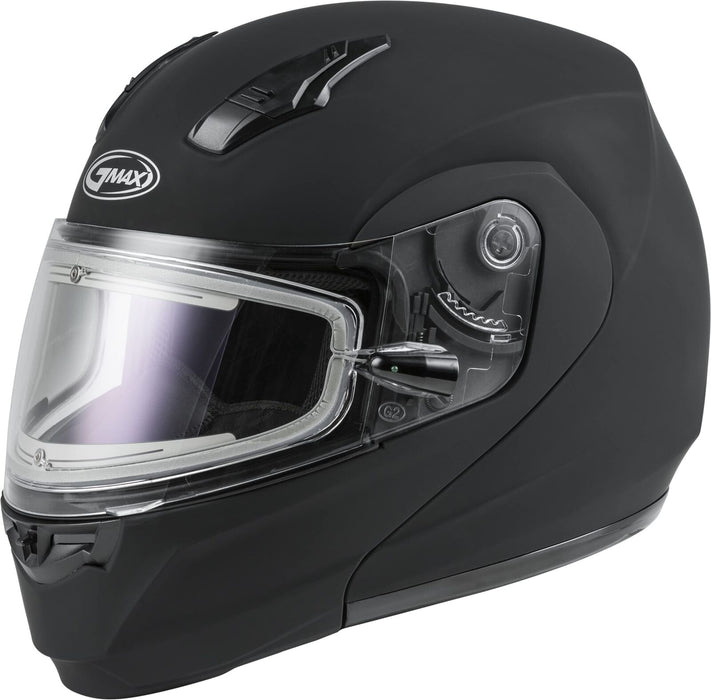 Gmax Md-04 Solid Medium Matte Black Modular Snow Helmet W Electric Lens Shield M4040075