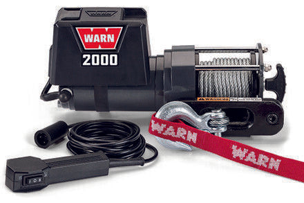Warn Winch Electric 12 V 2000 Lb. Hawse Fairlead 35Ft Line12Ft Wi Remote 92000