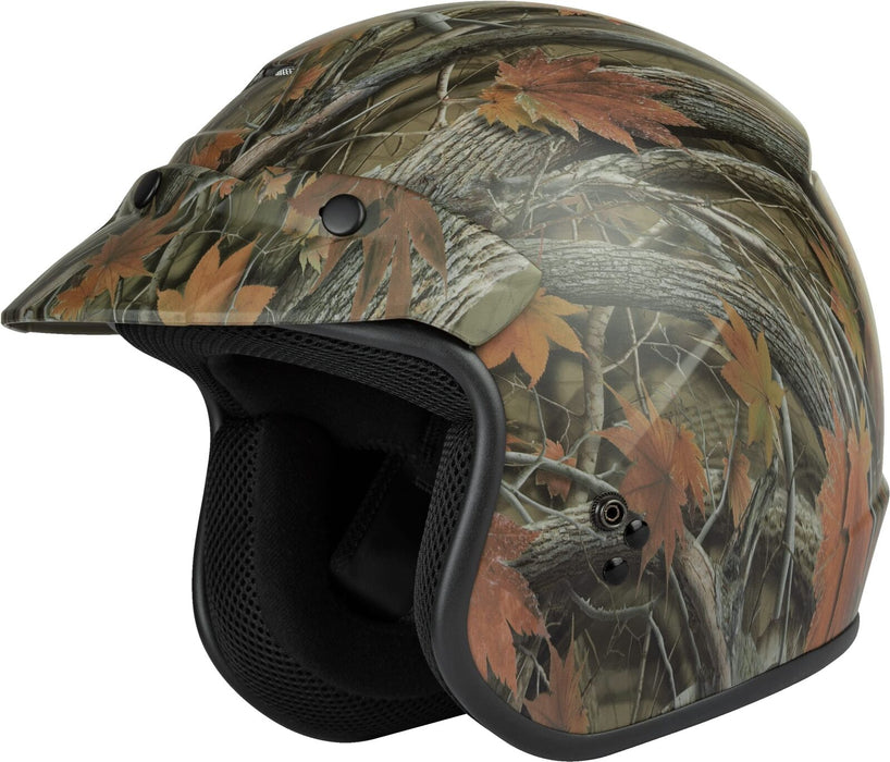 Gmax Of-2 Open-Face Helmet (Leaf Camo, Large) G1021566