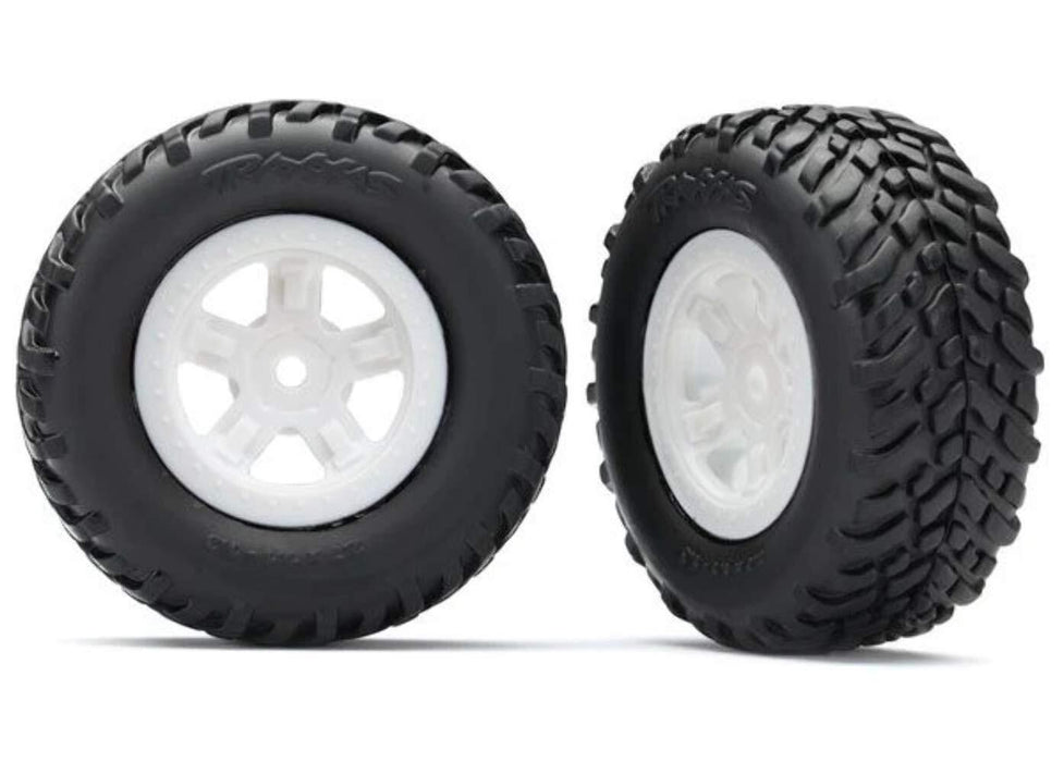 Traxxas Sct Off-Road Racing Tires, Sct White Wheels, Right/Left (2) 7674X