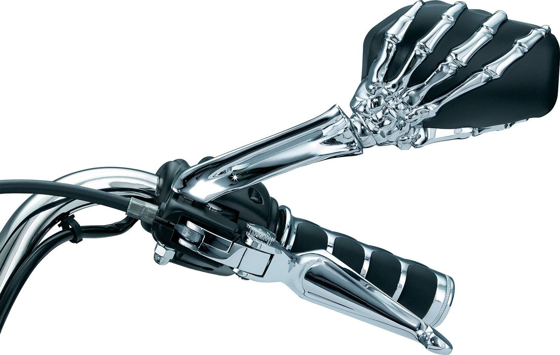 Kuryakyn Skeleton Hand Mirrors Chrome/Black 1759