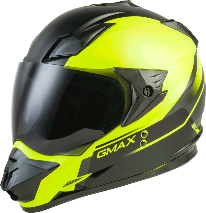 GMAX GM-11 Dual Sport Helmet (Hi-Vis/Black, Small)