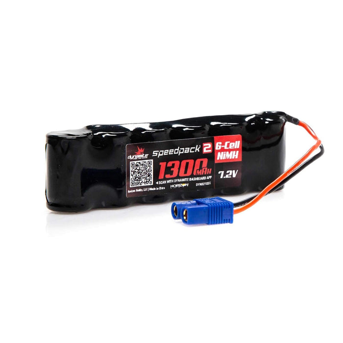 Dynamite Speedpack2 7.2V 1300mAh 6C NiMH 2/3A Flat EC3 DYNB2112EC Car Batteries