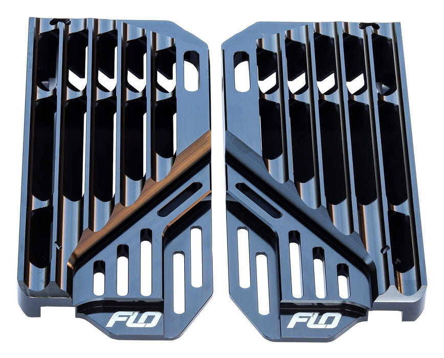 Flo Motorsports FLO753-3BLK High Flow Radiator Braces - Black