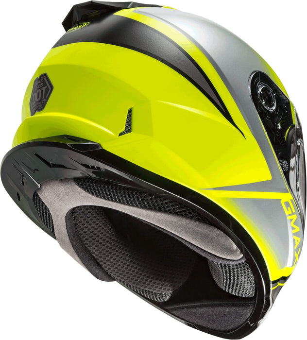 Gmax Gm-49Y Beasts Youth Full-Face Cold Weather Helmet (Hi-Vis/Black/Grey, Youth