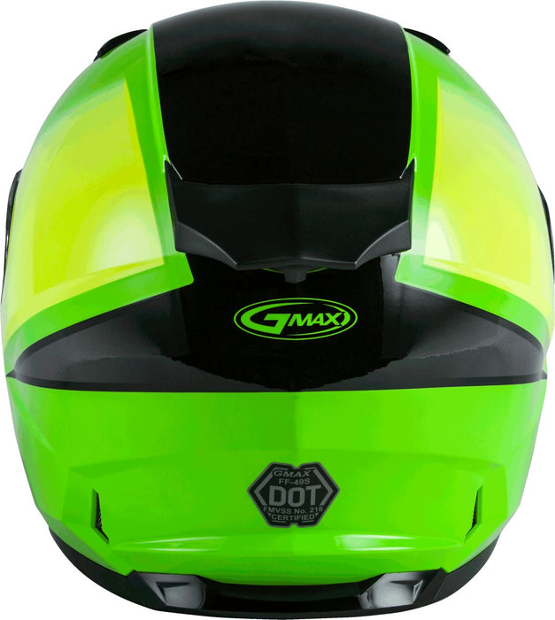 GMAX FF-49S Full-Face Dual Lens Shield Snow Helmet (Neon Green/Hi-Vis/Black,