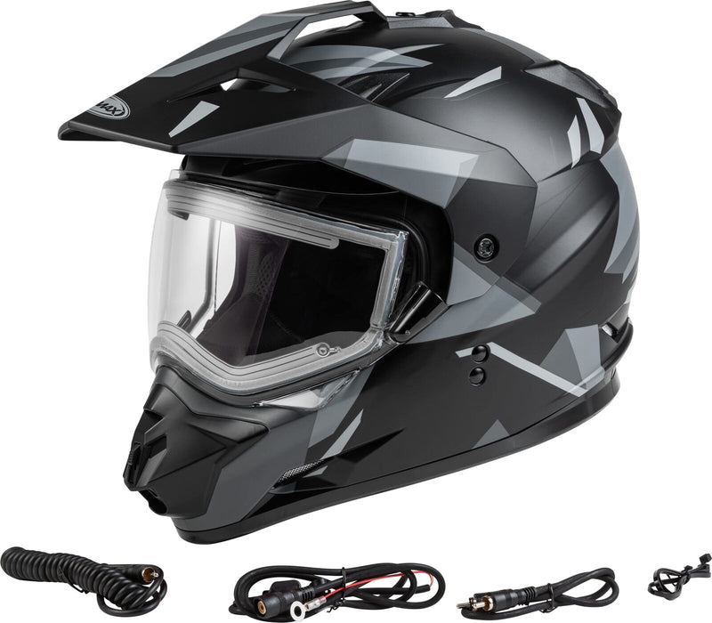Gmax Gm-11S Adventure Electric Shield Snow Helmet (Matte Black/Grey, X-Large) A4113077