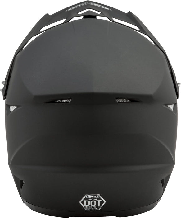 GMAX MX-46 Off-Road Motocross Helmet (Matte Black, Medium)