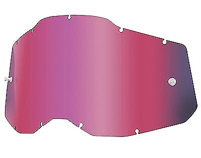100% Ac2/St2 Youth Replacement Lens Pink Mirror/Smoke Base Mirror Pink Lens