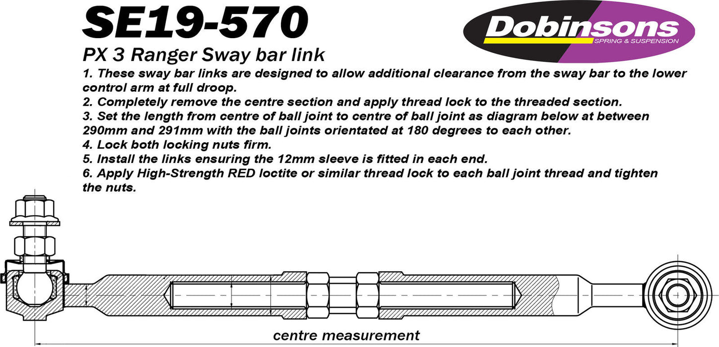 Dobinsons Extended Swaybar Links Pair(Se19-570) SE19-570