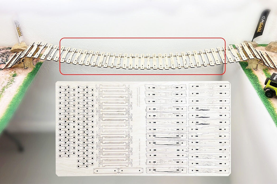 Toyswd Crawler Park Extension Kit Tibetan Bridge Rc Crawler Park Obstacle 1/18