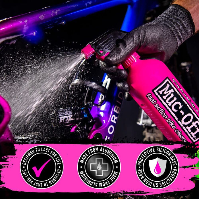 Muc-Off Punk Powder & Bottle for Life Bundle 4 Packs of Biodegradable