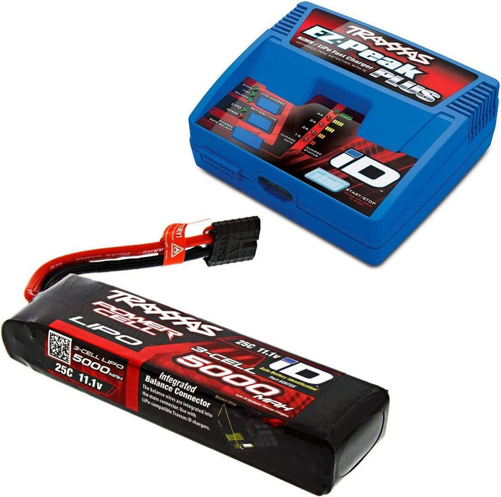 Traxxas Spartan 5000mAh 3S 25C 11.1V LiPo BATTERY iD & EZ-PEAK 4-AMP CHARGER