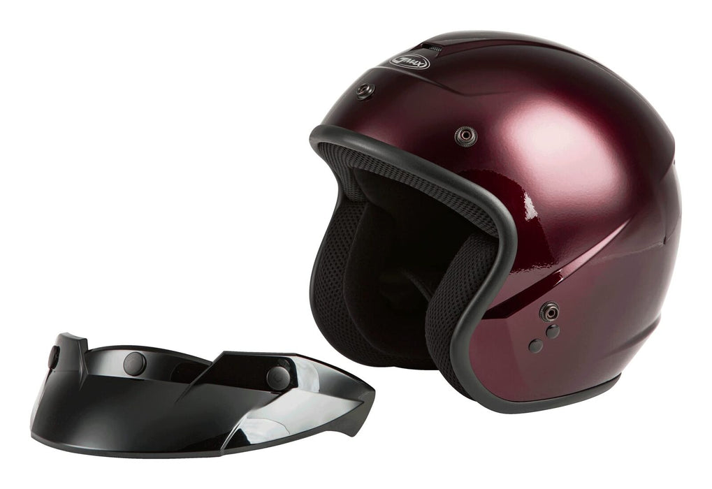 Gmax Of-2 Open-Face Helmet (Wine Red, Small) G1020104