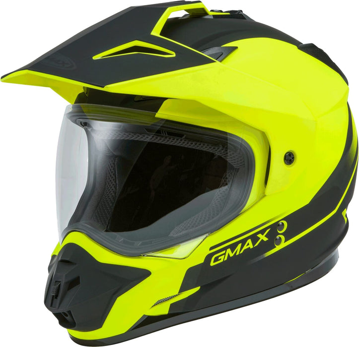 Gmax Gm-11 Dual Sport Helmet (Hi-Vis/Black, Xx-Large) G1113688