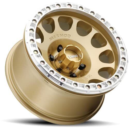 Method MR105 Beadlock 17x9 -38mm Offset 6x5.5 3.50in BS 108mm CB Gold Wheel MR10579060138B